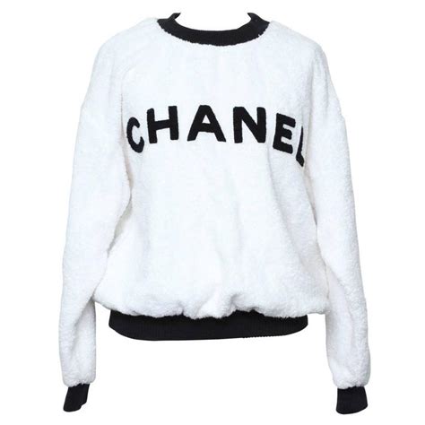 chanel wool hoodie sweater|Chanel sweater black and white.